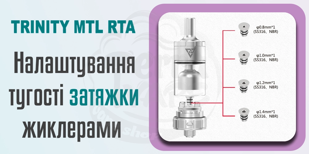 Регулювання затяжки Ambition Mods Trinity MTL RTA